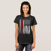 American Flag Professor US USA Flag T-shirt (Voorkant volledig)