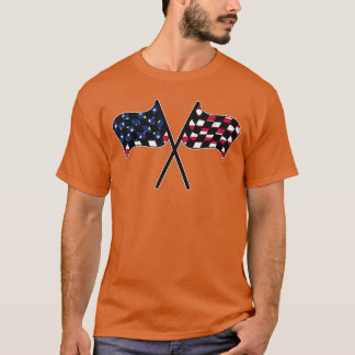 American Flag Racing Race Verenigde Staten Familie T-shirt