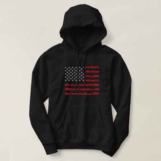 American Flag Railroad Train Gift Hoodie (Design voorkant)