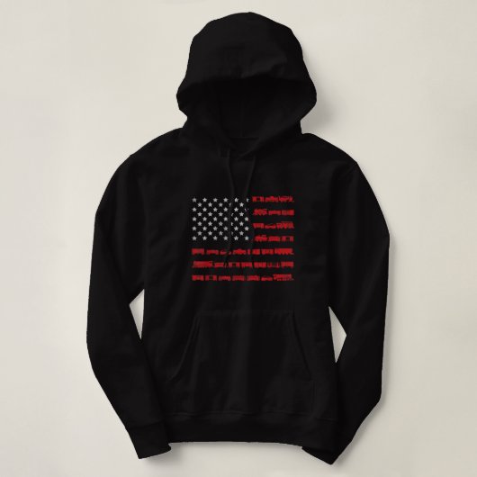 American Flag Railroad Train Gift Hoodie (Design voorkant)