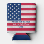 American Flag Red Whit Blue Specialized Patriotic Blikjeskoeler (Voorkant)