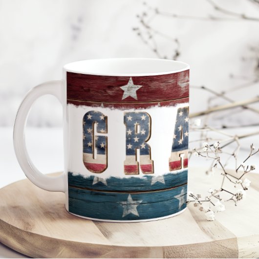 American Flag Red White Blue Grandpa Coffee Mug Koffiemok