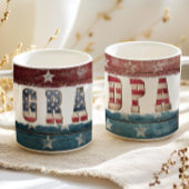American Flag Red White Blue Grandpa Coffee Mug Koffiemok