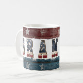 American Flag Red White Blue Grandpa Coffee Mug Koffiemok (Voorkant links)