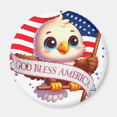 American Flag Red White Blue Patriotic Eagle🦅🇺🇸 Magneet (Voorkant)