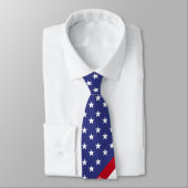 American Flag Red White Blue Patriotic Monogramed Stropdas (Gebonden)