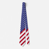 American Flag Red White Blue Patriotic Monogramed Stropdas (Voorkant)