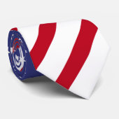American Flag Red White Blue Patriotic Monogramed Stropdas (Opgerold)