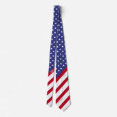 American Flag Red White Blue Patriotic Monogramed Stropdas (Achterkant)