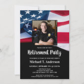 American Flag Retirement Patriotic Photo Police Kaart (Voorkant)