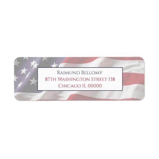 American Flag Return Address Label (Voorkant)
