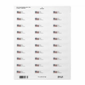 American Flag Return Address Label (Full Sheet)