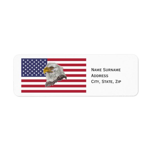 American Flag Return Address Label (Voorkant)