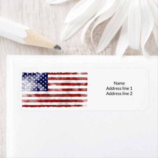American Flag Return Address Label (Insitu)