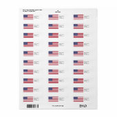 American Flag Return Address Label (Full Sheet)