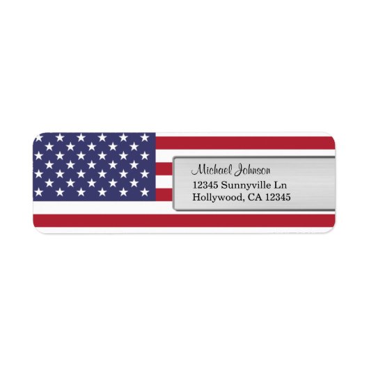 American Flag Return Address Label (Voorkant)