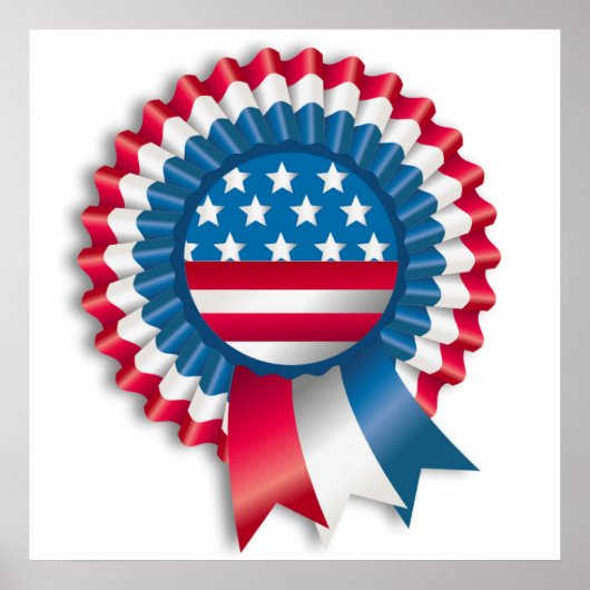 AMERICAN FLAG RIBBON BOW POSTER (Voorkant)