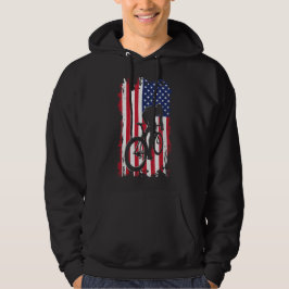 American Flag Road Biking Cycling Apparel - Cyclin Hoodie