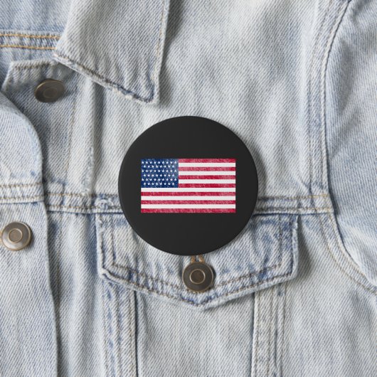 American flag ronde button 7,6 cm (In situ)