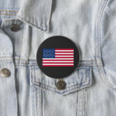American flag ronde button 7,6 cm (In situ)