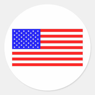 AMERICAN FLAG RONDE STICKER