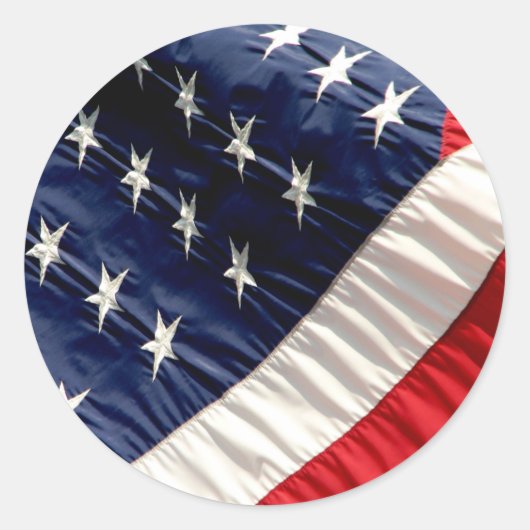 AMERICAN FLAG RONDE STICKER (Voorkant)
