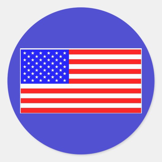 AMERICAN FLAG RONDE STICKER (Voorkant)
