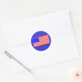 AMERICAN FLAG RONDE STICKER (Envelop)