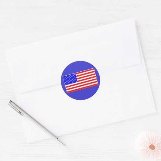 AMERICAN FLAG RONDE STICKER (Envelop)