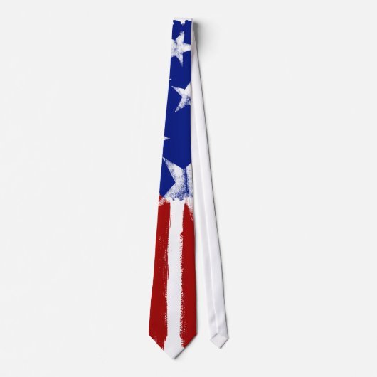 American Flag Rood Wit Blauw Stropdas Sterren Stre (Voorkant)