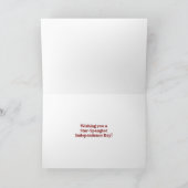 American Flag Roos Gold op 4 juli Kaart (Binnen)