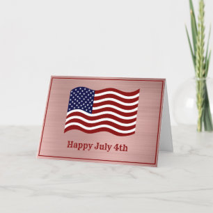 American Flag Roos Gold op 4 juli Kaart