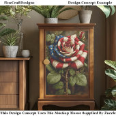 American Flag Roos, Stars & Stripes DT8R Decoupage Tissuepapier