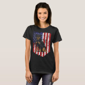 American Flag Rottweiler 4th Of July USA T-shirt (Voorkant volledig)