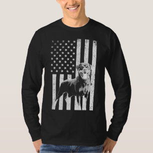 American Flag Rottweiler Hondenliefhebber 4 juli D T-shirt