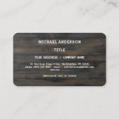 American Flag Rustic Wood Professional Patriotic Visitekaartje (Achterkant)