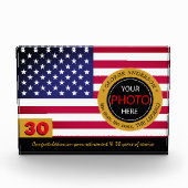 American Flag & Service Award, retirement / USA Fotoblokken (Voorkant)