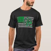 American Flag Shamrock Clovers St Patricks Day Men T-shirt (Voorkant)