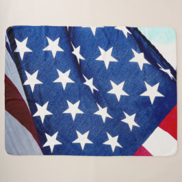 AMERICAN FLAG SHERPA DEKEN