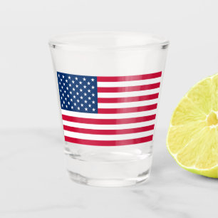 American Flag Shot Glass USA Glas