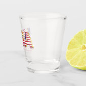 American Flag Shot Glass USA Glas (Rechts)