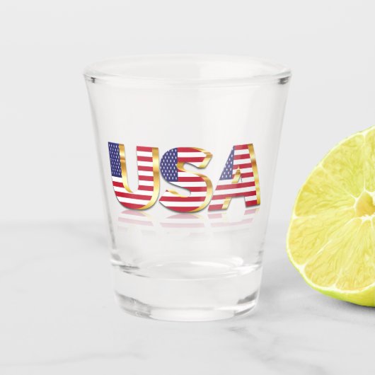 American Flag Shot Glass USA Glas (Voorkant)