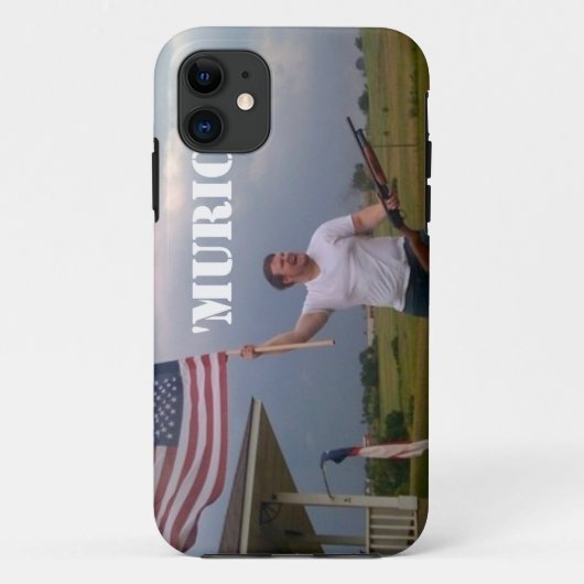 American Flag Shotgun Guy IPhone 5 Hoesje (Achterkant)
