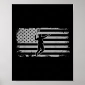 American Flag Shuttle Badminton  Poster (Voorkant)