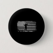 American Flag Shuttle Badminton  Ronde Button 5,7 Cm (Voorkant)