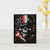 American Flag Skull Soldier Patriotic Military Gra Kaart (Gele Bloem)
