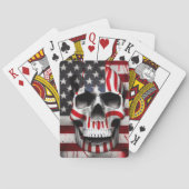 American Flag Skull-speelkaarten Pokerkaarten (Achterkant)