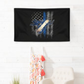 American Flag Snowmobile Blue Line Snowmobile Spandoek (Insitu)