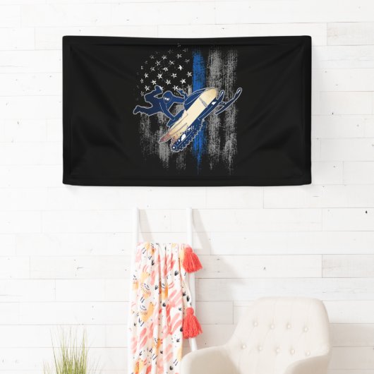 American Flag Snowmobile Blue Line Snowmobile Spandoek (Insitu)