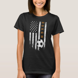 American Flag Soccer Coach Soccer Trainer Coaching T-shirt